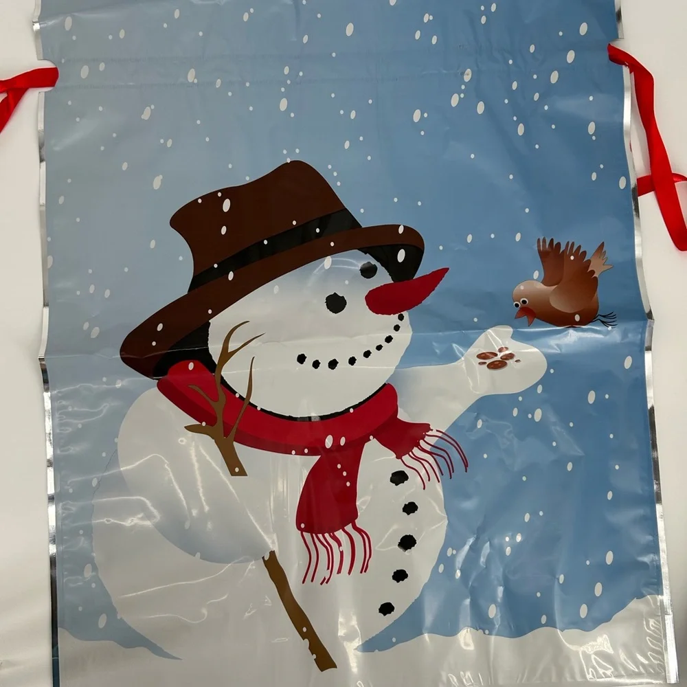 Christmas drawstring gift bags set of 4